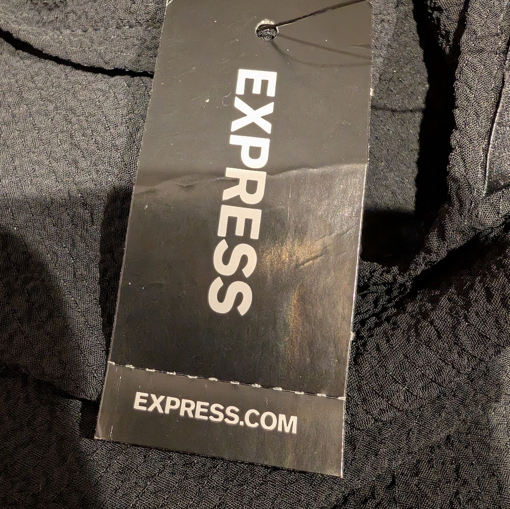 Express Black Peplum Blouse - Picture 11 of 12